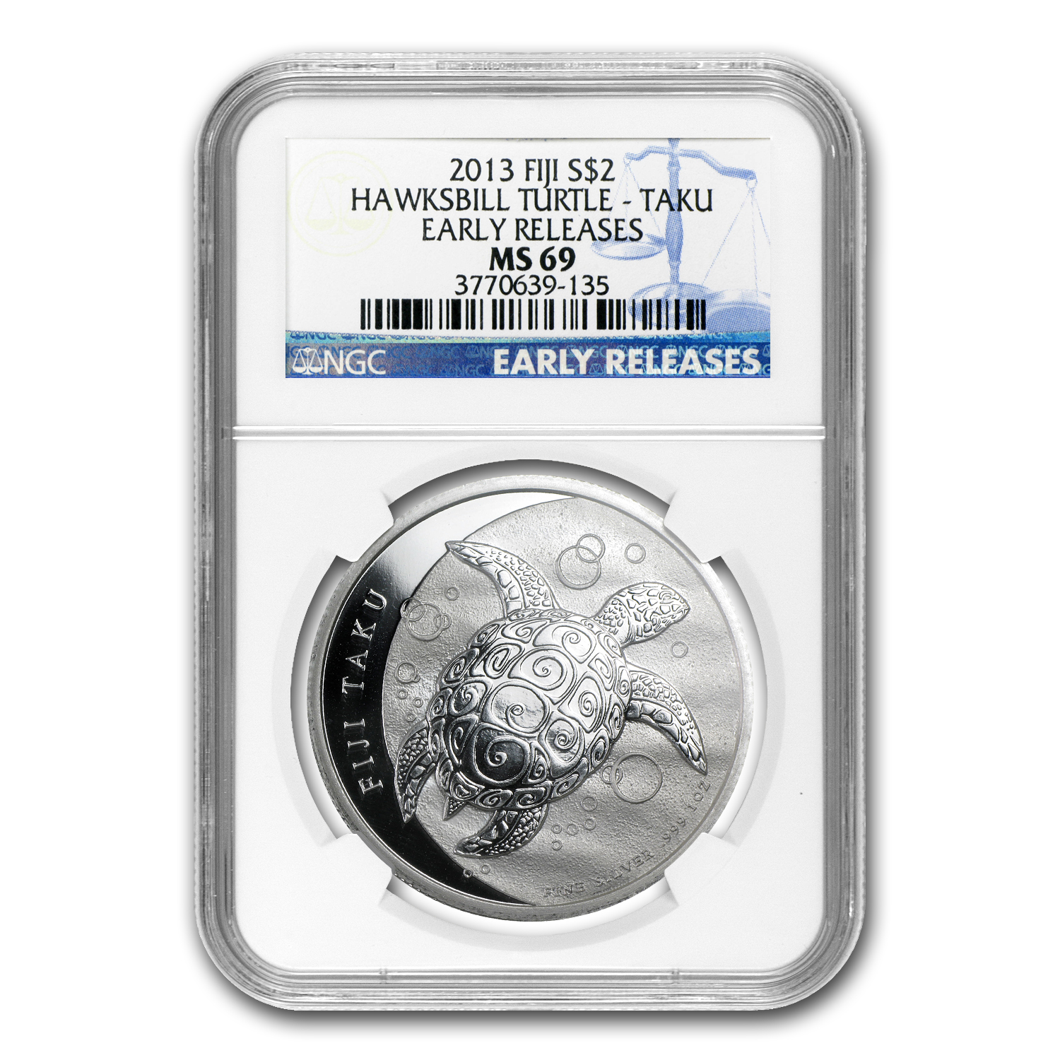Buy 2013 Fiji 1 oz Silver $2 Taku MS-69 NGC (Early Release) | APMEX