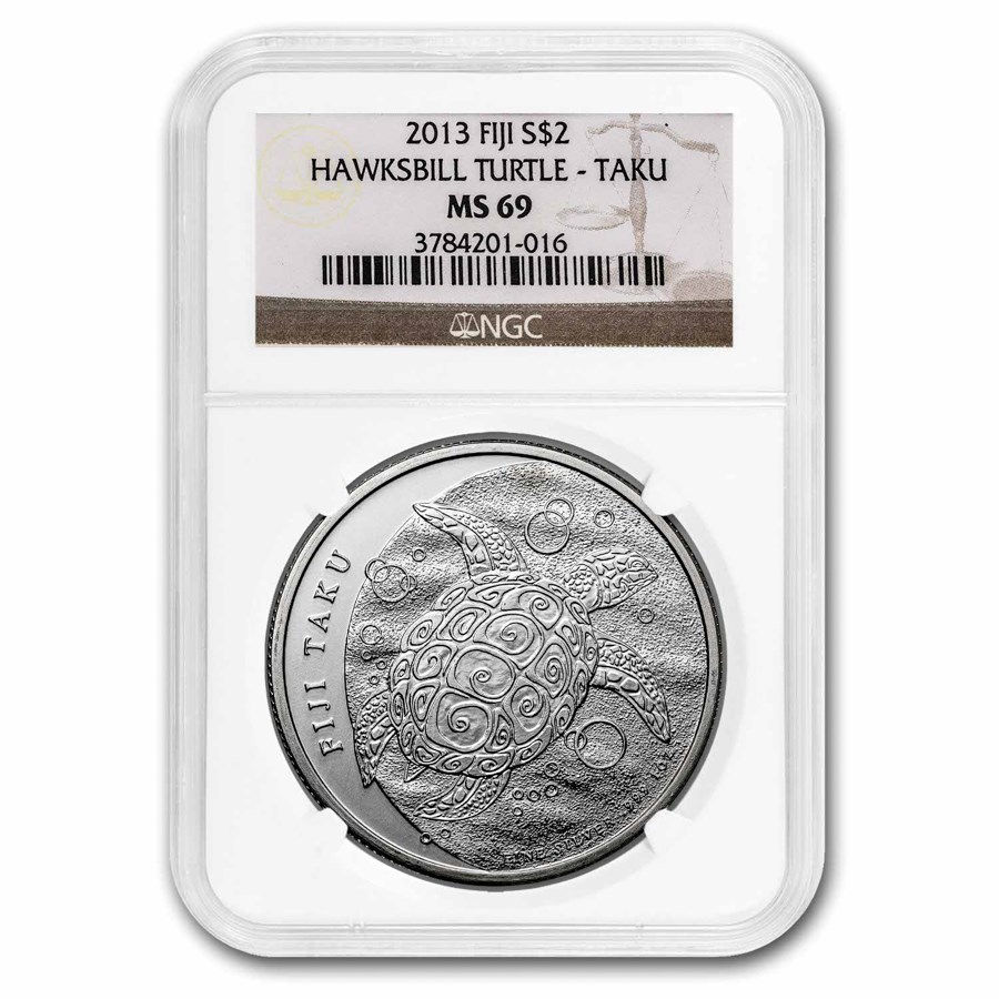 2013 Fiji 1 oz Silver $2 Taku MS-69 NGC
