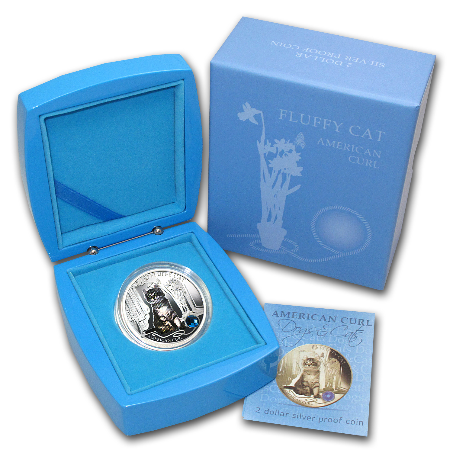 Buy 2013 Fiji Silver Dogs & Cats Series Fluffy Cat American Curl