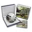 2013 Gabon Silver Prehistoric Wildlife Moorei Eagle Proof