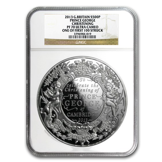 2013 GB Kilo Silver Prince George Christening PF-70 NGC (1st 100) 2013 GB Kilo Silver Prince George Christening PF-70 NGC (1st 100)