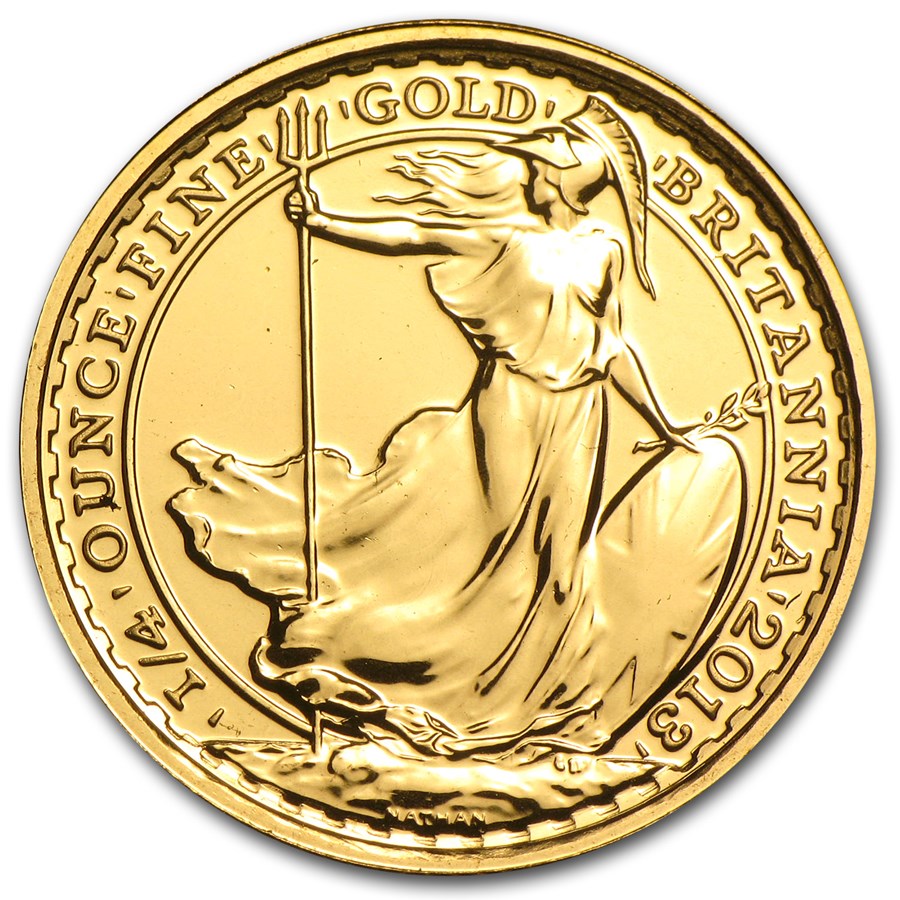 2013 Great Britain 1/4 oz Gold Britannia BU