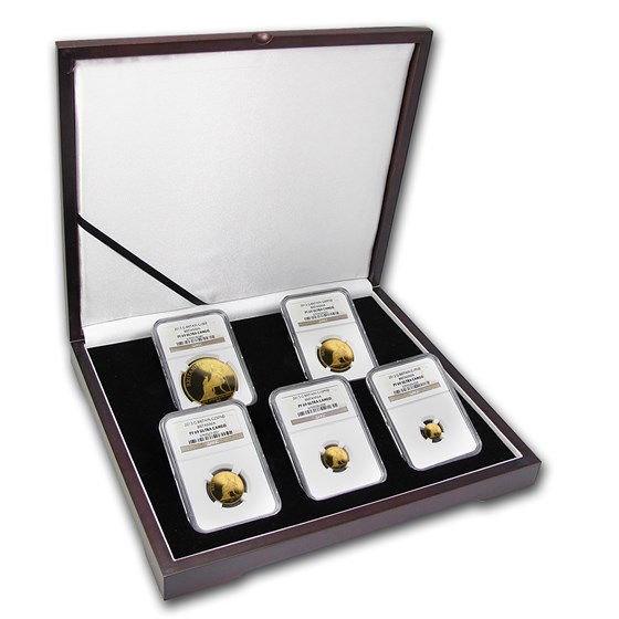 2013 Great Britain 5-Coin Gold Britannia Proof Set PF-69 NGC 2013 Great Britain 5-Coin Gold Britannia Proof Set PF-69 NGC