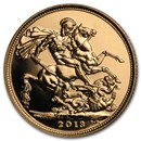 2013 Great Britain Gold Sovereign Royal Birth BU