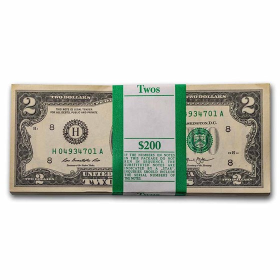2013 (H-St. Louis) $2.00 FRN CU (Fr#1940-H) 100 Consecutive 2013 (H-St. Louis) $2.00 FRN CU (Fr#1940-H) 100 Consecutive