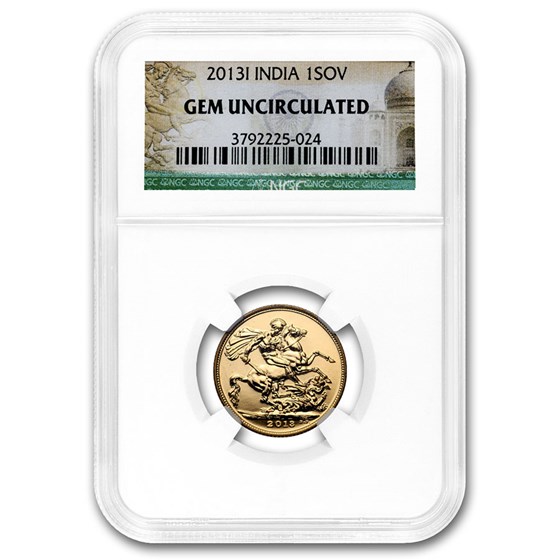 2013-I India Gold Sovereign Gem Uncirculated NGC 2013-I India Gold Sovereign Gem Uncirculated NGC