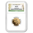2013-I India Gold Sovereign MS-69 NGC