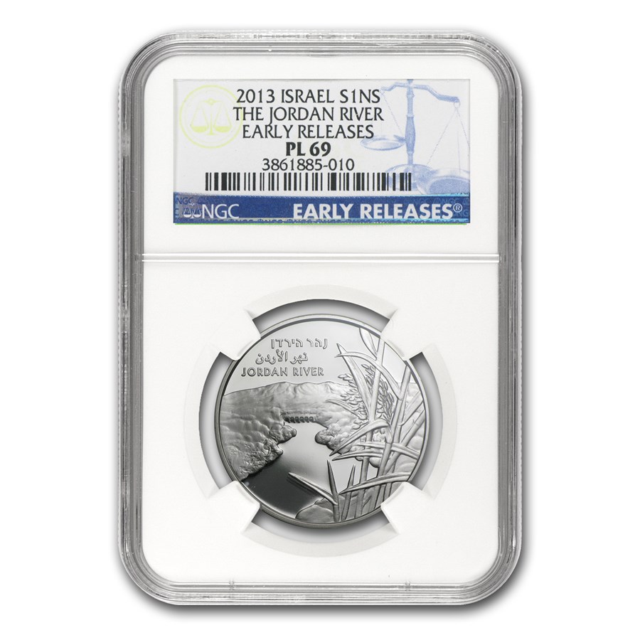 Buy 2013 Israel Silver 1 NIS The Jordan River MS69 NGC (ER) APMEX