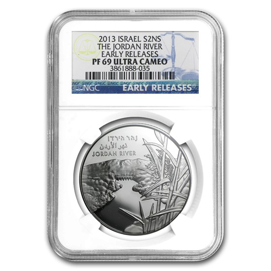 2013 Israel Silver 2 NIS The Jordan River PF-69 NGC (ER) 2013 Israel Silver 2 NIS The Jordan River PF-69 NGC (ER)