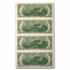 2013 (K-Dallas) $2 FRN CU (Fr#1940-K) 4 Note Uncut sheet