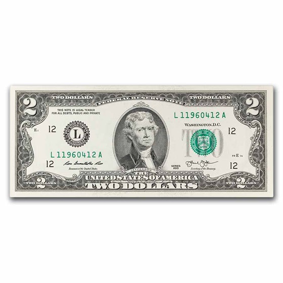 2013 (L-San Francisco) $2.00 FRN CU (Fr#1940-L) 2013 (L-San Francisco) $2.00 FRN CU (Fr#1940-L)