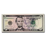 2013 (L-San Francisco) $5 FRN VF-35 PCGS (Fr#1996-L) Solid Serial
