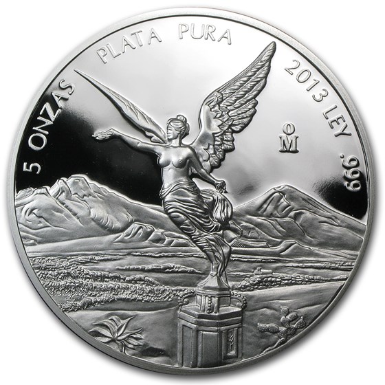 2013 Mexican 5 oz Silver Libertad Proof (In Capsule) 2013 Mexican 5 oz Silver Libertad Proof (In Capsule)
