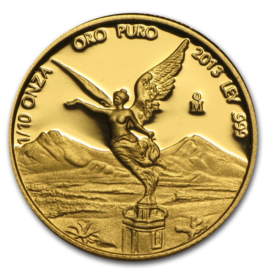 2013 Mexico 1/10 oz Proof Gold Libertad