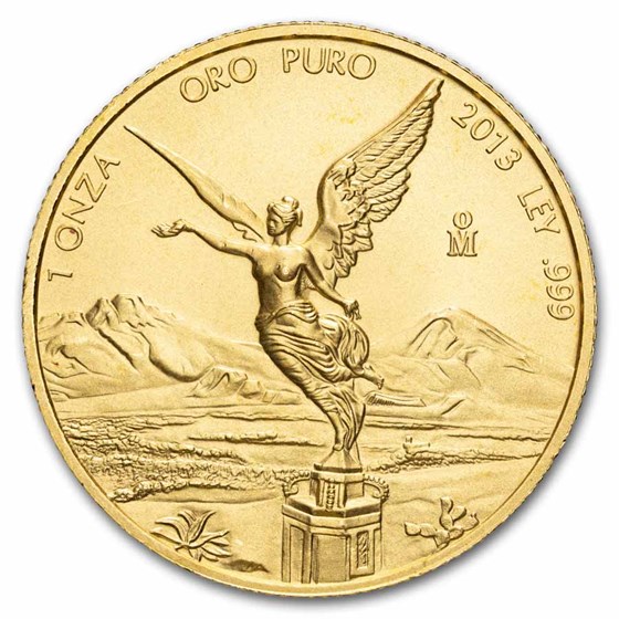 2013 Mexico 1 oz Gold Libertad BU (Abrasions)