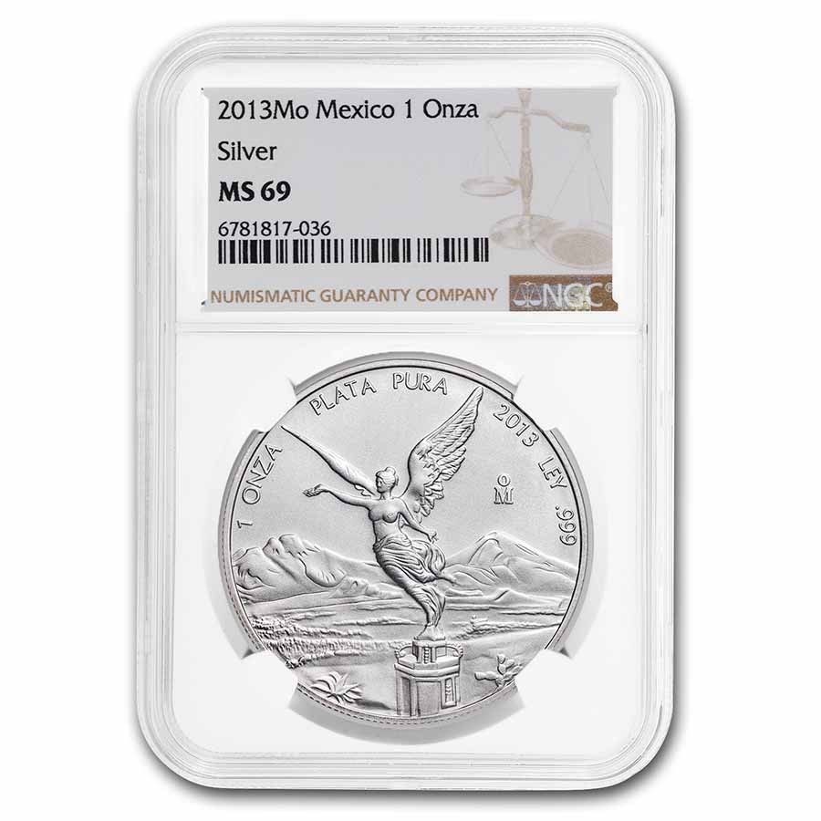Buy 2013 Mexican 1 oz Silver Libertad MS-69 NGC | APMEX