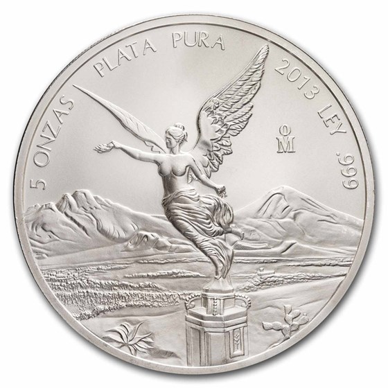 2013 Mexico 5 oz Silver Libertad BU (Abrasions) 2013 Mexico 5 oz Silver Libertad BU (Abrasions)