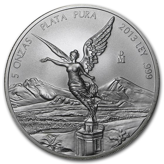 2013 Mexico 5 oz Silver Libertad BU 2013 Mexico 5 oz Silver Libertad BU