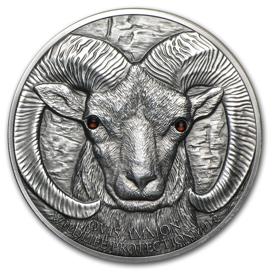 2013 Mongolia Silver 500 Togrog Argali Ovis Ammon 2013 Mongolia Silver 500 Togrog Argali Ovis Ammon