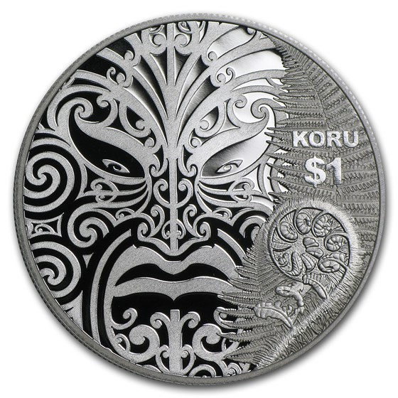 2013 New Zealand 1 oz Silver Maori Art Koru Proof 2013 New Zealand 1 oz Silver Maori Art Koru Proof