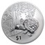 2013 New Zealand 1 oz Silver Treasures $1 Kiwi Specimen