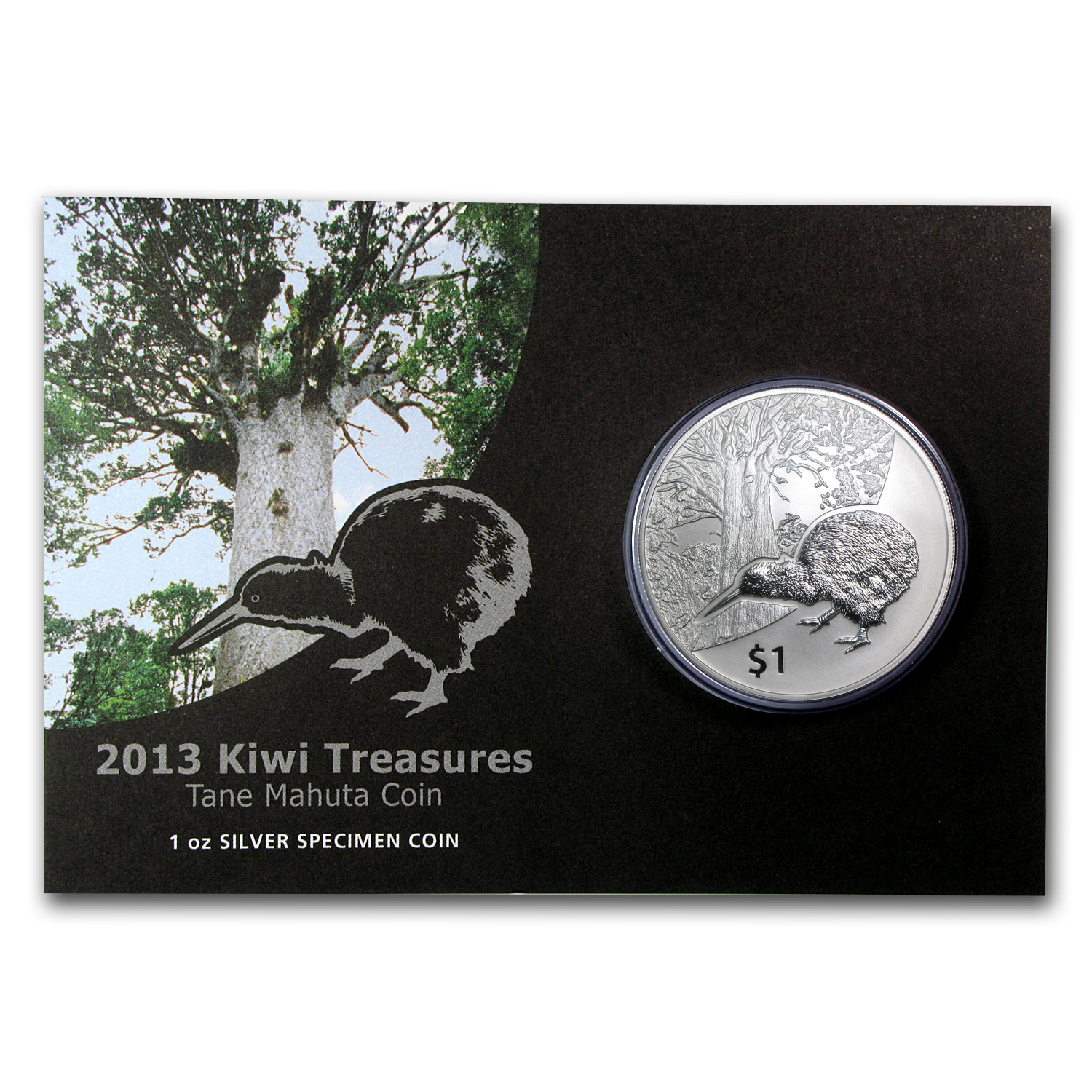 Buy 2013 New Zealand 1 oz Silver Treasures $1 Kiwi Specimen | APMEX
