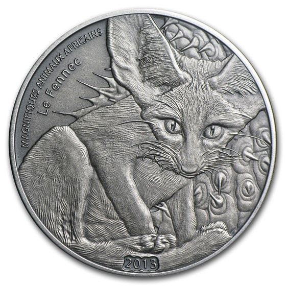 2013 Niger Silver Antique Finish Fennec Fox 2013 Niger Silver Antique Finish Fennec Fox