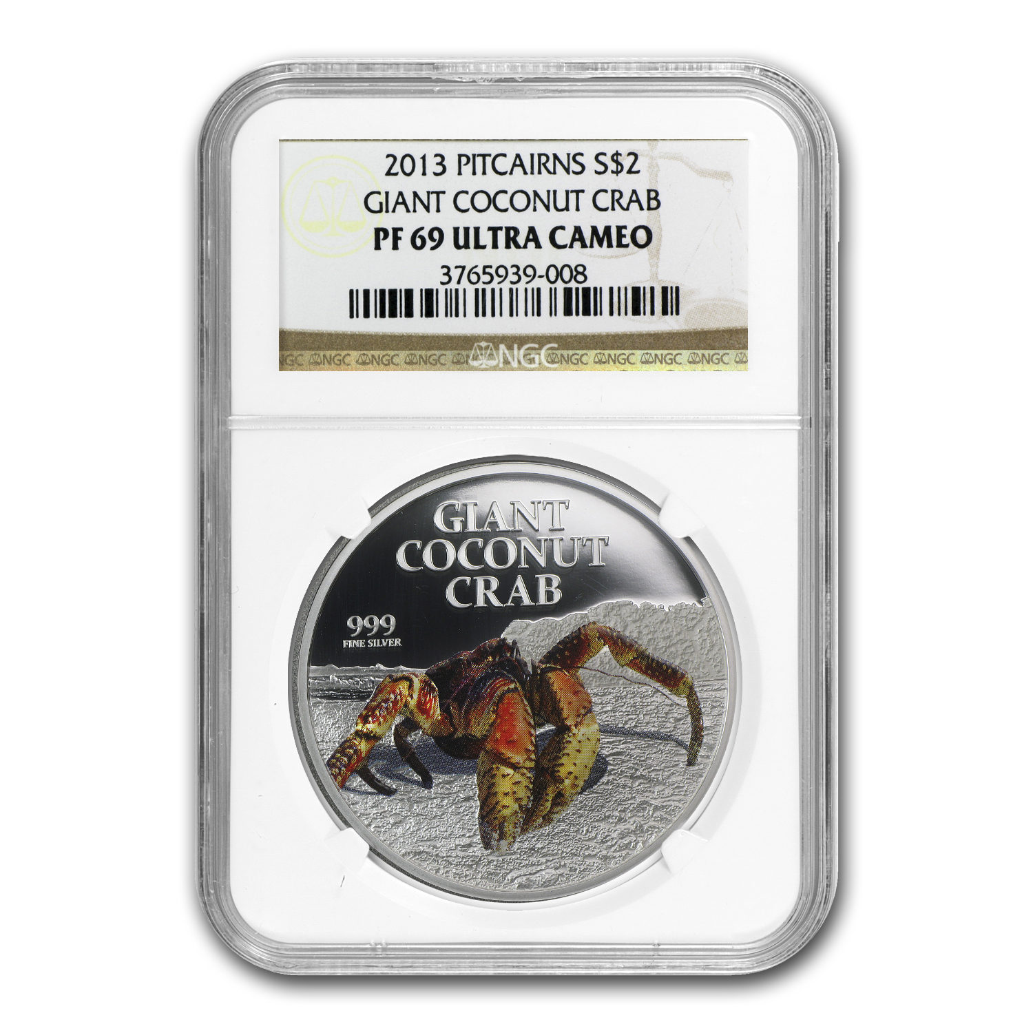 Niue 2013 2$ Giant Coconut Crab 1oz Proof Silver Coin LIMIT 5000!!! 