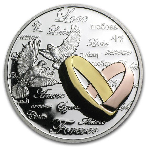 2013 Niue 1 oz Silver $2 Love Forever Proof (w/Box & COA) 2013 Niue 1 oz Silver $2 Love Forever Proof (w/Box & COA)