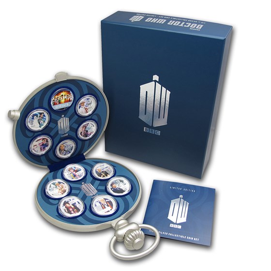 2013 Niue 11-Coin 1/2 oz Silver $1 Doctor Who Set (5.5 oz ASW) 2013 Niue 11-Coin 1/2 oz Silver $1 Doctor Who Set (5.5 oz ASW)