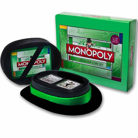 2013 Niue 2-Coin 1 oz Silver $2 Monopoly Proof Set 2013 Niue 2-Coin 1 oz Silver $2 Monopoly Proof Set