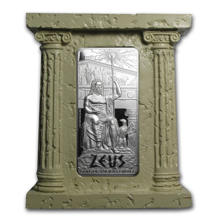 2013 Niue 2 oz Silver $5 Gods of Ancient Greece Proof (Zeus)