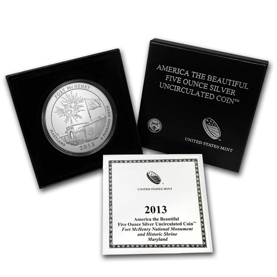 2013-P 5 oz Silver ATB Fort McHenry (w/Box & COA)