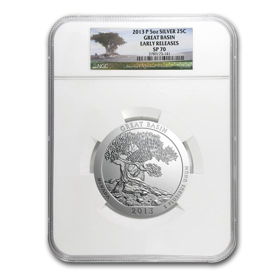 2013-P 5 oz Silver ATB Great Basin SP-70 NGC (Early Release) 2013-P 5 oz Silver ATB Great Basin SP-70 NGC (Early Release)