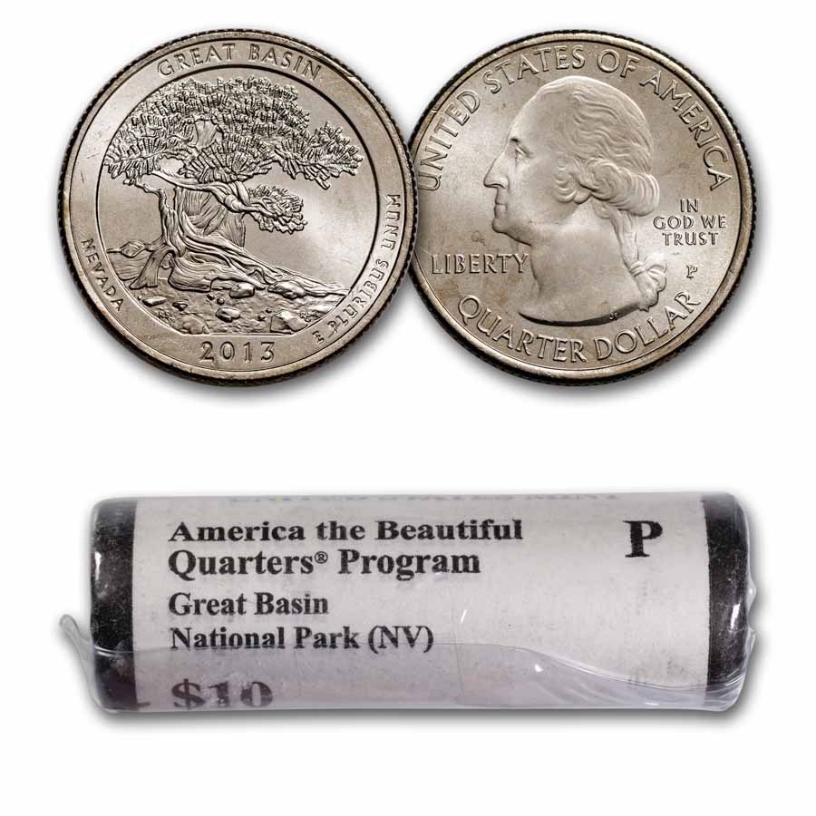 2013-P ATB Quarter Great Basin National Park 40-Coin Roll BU