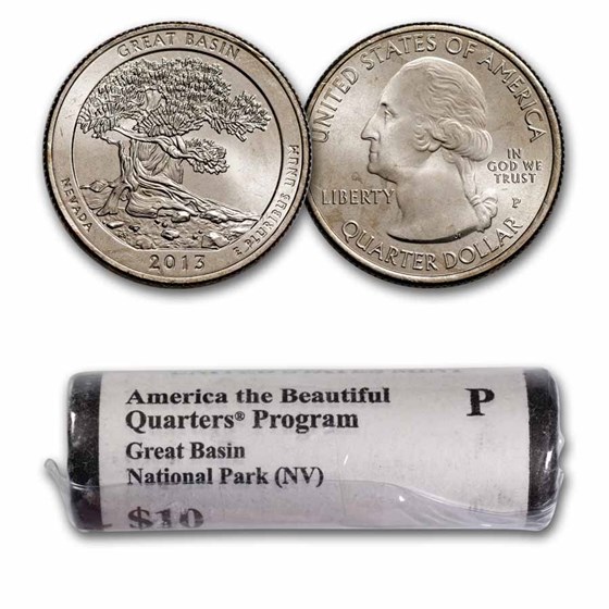2013-P ATB Quarter Great Basin National Park 40-Coin Roll BU 2013-P ATB Quarter Great Basin National Park 40-Coin Roll BU