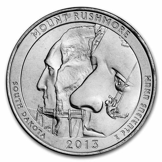 2013-P ATB Quarter Mount Rushmore National Memorial BU 2013-P ATB Quarter Mount Rushmore National Memorial BU