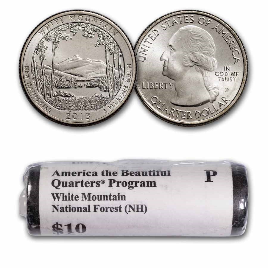2013-P ATB Quarter White Mountain Forest 40-Coin Roll BU