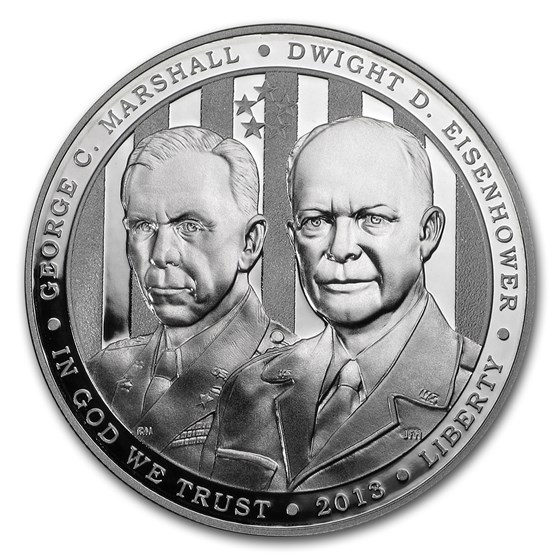 2013-P Five Star General $1 Silver Commem Proof (w/Box & COA) 2013-P Five Star General $1 Silver Commem Proof (w/Box & COA)