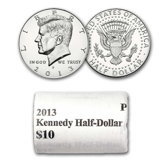 2013-P Kennedy Half Dollar 20-Coin Mint Roll BU (Mint Wrapped) 2013-P Kennedy Half Dollar 20-Coin Mint Roll BU (Mint Wrapped)