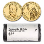 2013-P William Howard Taft 25-Coin Presidential Dollar Roll BU