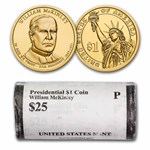 2013-P William McKinley 25-Coin Presidential Dollar Roll BU