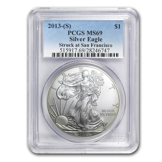 2013 (S) American Silver Eagle MS-69 PCGS 2013 (S) American Silver Eagle MS-69 PCGS
