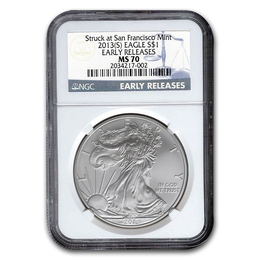 Buy 2013 (S) American Silver Eagle MS-70 NGC (Early Releases) | APMEX