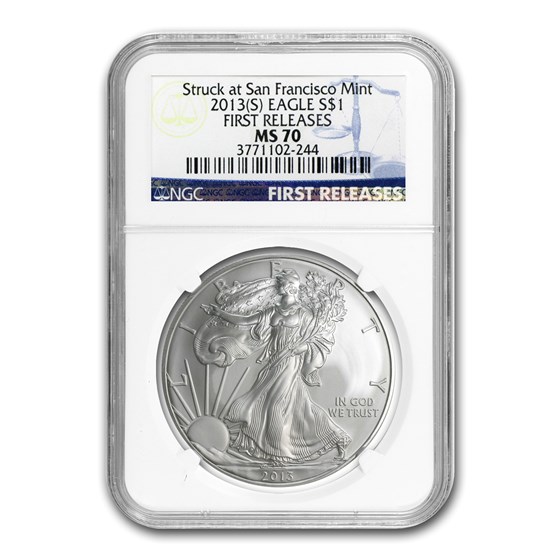 2013 (S) American Silver Eagle MS-70 NGC (First Releases) 2013 (S) American Silver Eagle MS-70 NGC (First Releases)