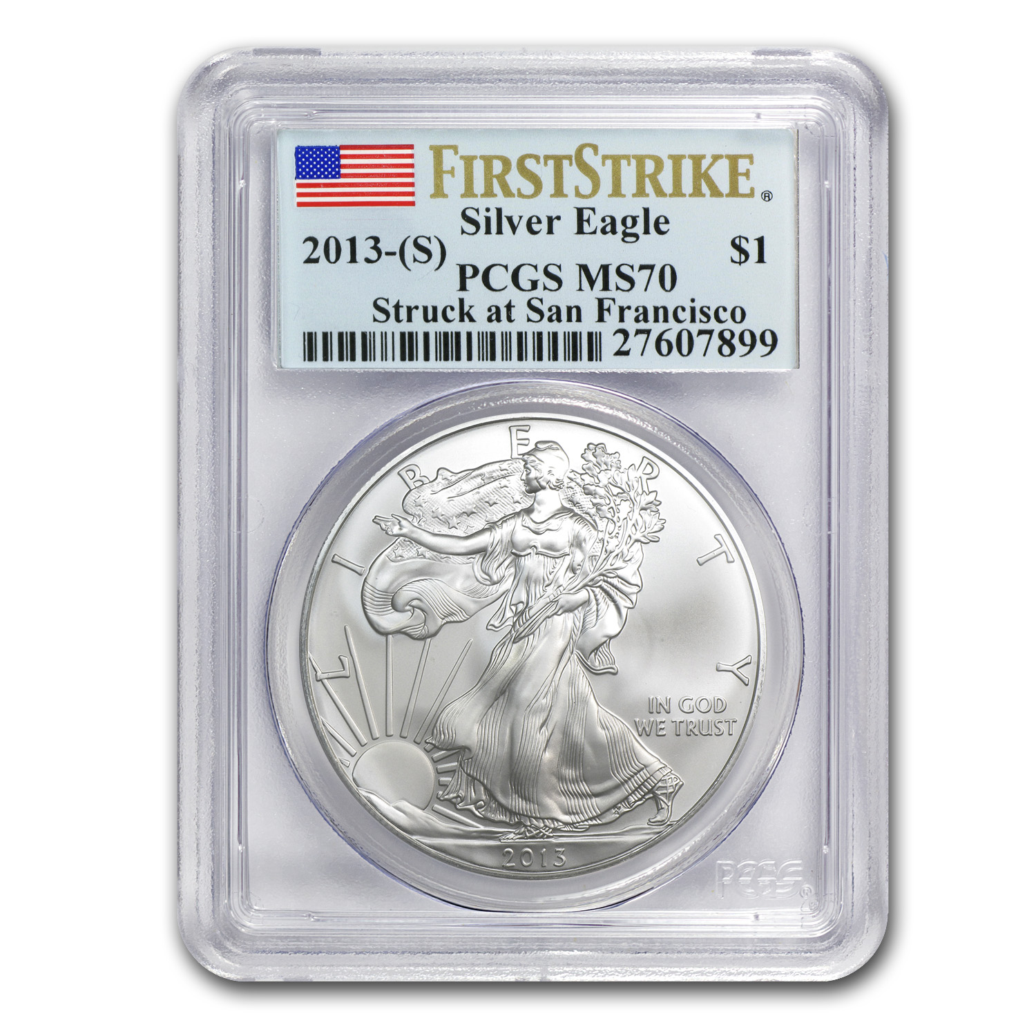 Buy 2013 (S) American Silver Eagle MS-70 PCGS (FirstStrike®) | APMEX