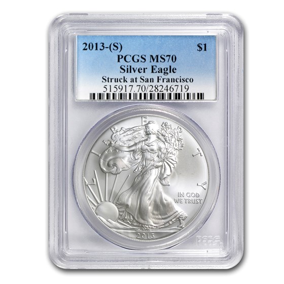 2013 (S) American Silver Eagle MS-70 PCGS 2013 (S) American Silver Eagle MS-70 PCGS