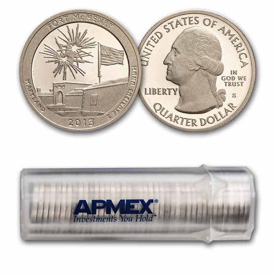 2013-S ATB Quarter Ft. McHenry Monument/Shrine Proof 40-Coin Roll 2013-S ATB Quarter Ft. McHenry Monument/Shrine Proof 40-Coin Roll