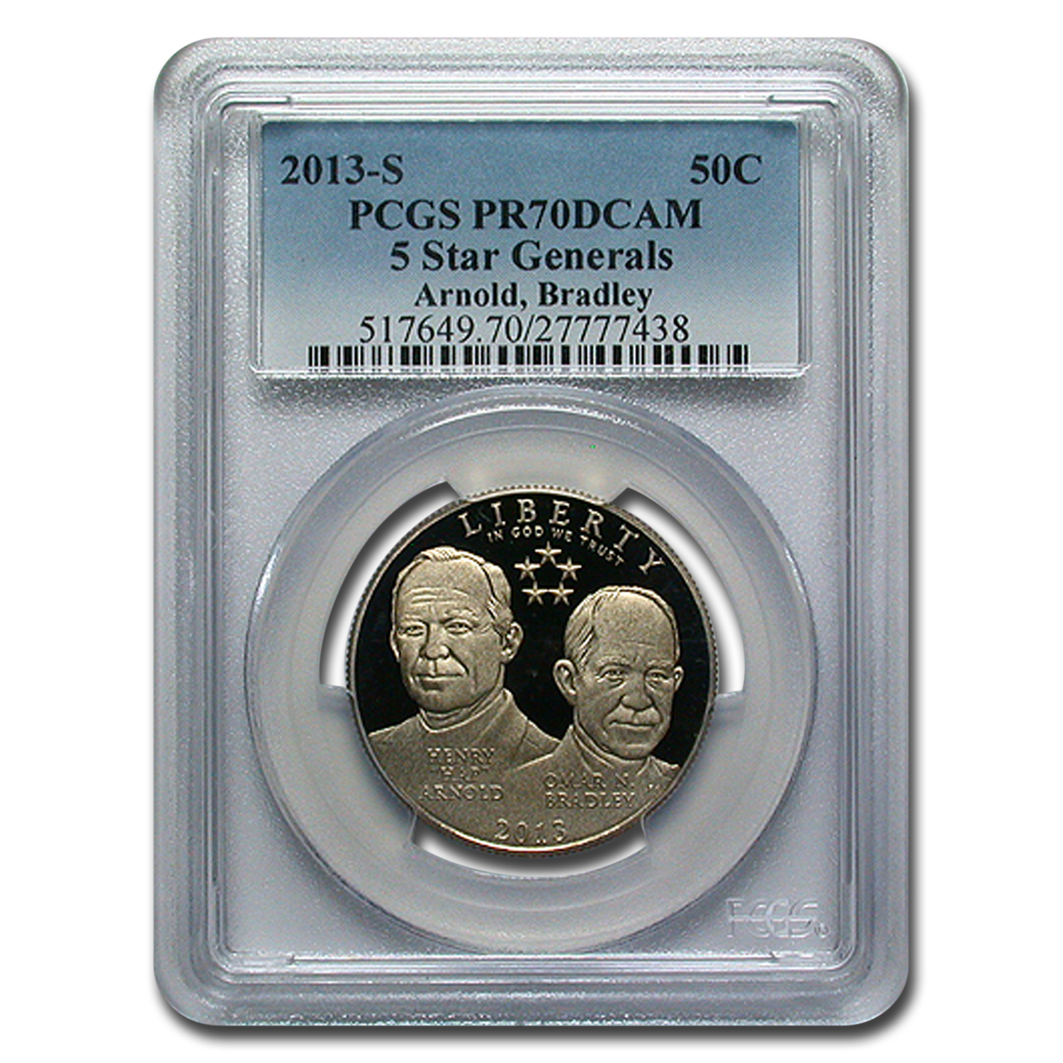 Buy 2013-S Five Star General 1/2 Dollar Clad Commem PR-70 DCAM