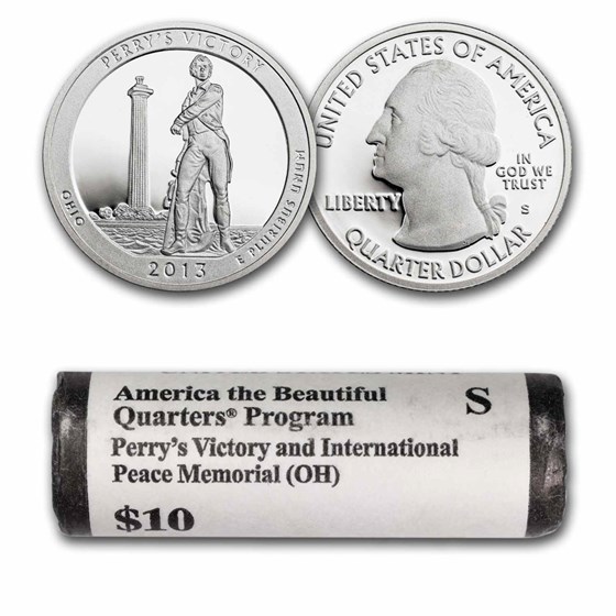 2013-S Quarter ATB Perry's Memorial 40-Coin Proof Roll 2013-S Quarter ATB Perry's Memorial 40-Coin Proof Roll